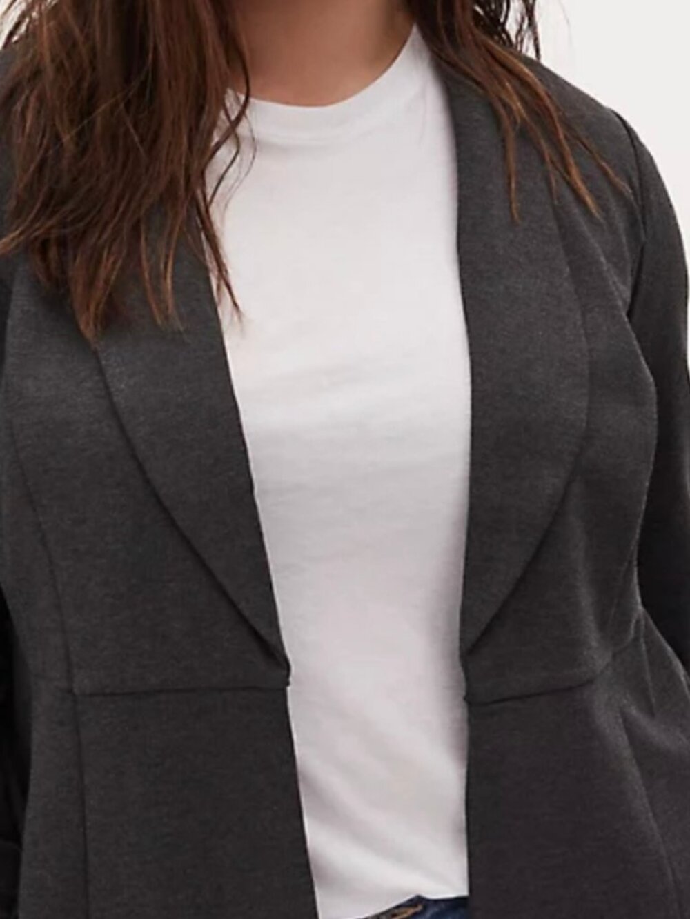 Torrid, ponte peplum black blazer - Picture 4 of 4